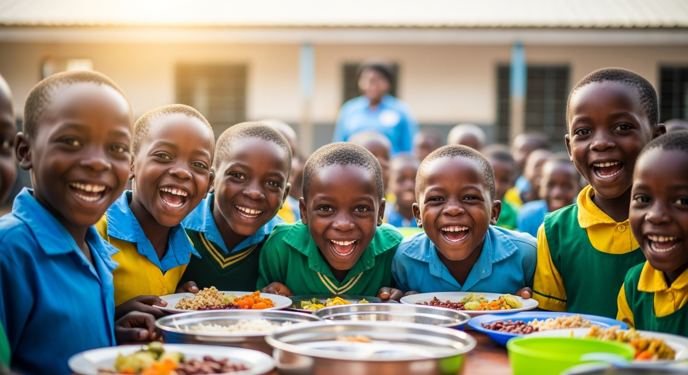 Children receiving school meals
